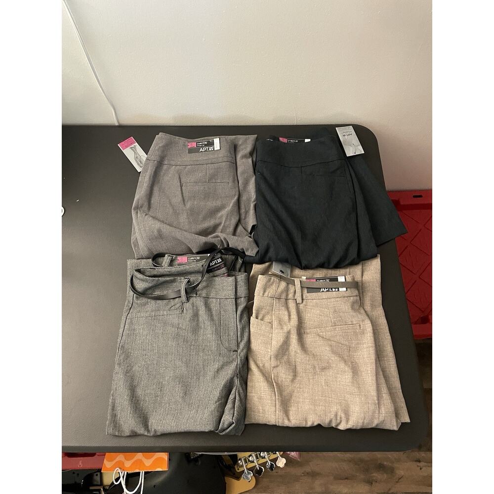Lot Of 4 New With Tags APT 9 WOMEN'S Pants 6 PETITE SLACKS